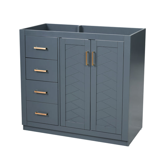 Retro Style Bathroom Vanity, 3 Drawers & Soft Closing Doors Hearth and Haven