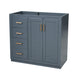 Retro Style Bathroom Vanity, 3 Drawers & Soft Closing Doors Hearth and Haven