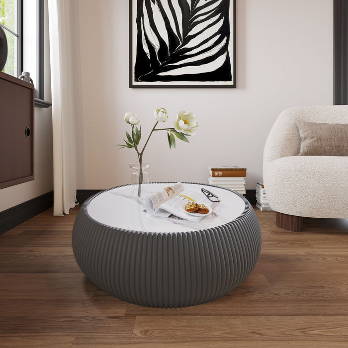 Drum Shaped Coffee Table Home Essentials