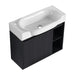 28" Wall Mounted Bathroom Vanity With Sink & Soft Close Door - Black Chestnut Home Essentials