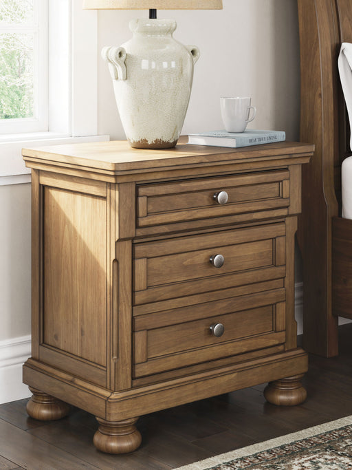 Feddinger - Two Drawer Night Stand - Medium Brown Signature Design by Ashley®