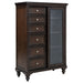 Berwick - 6 Drawer Chest With Door - Dark Oak Furniture Max