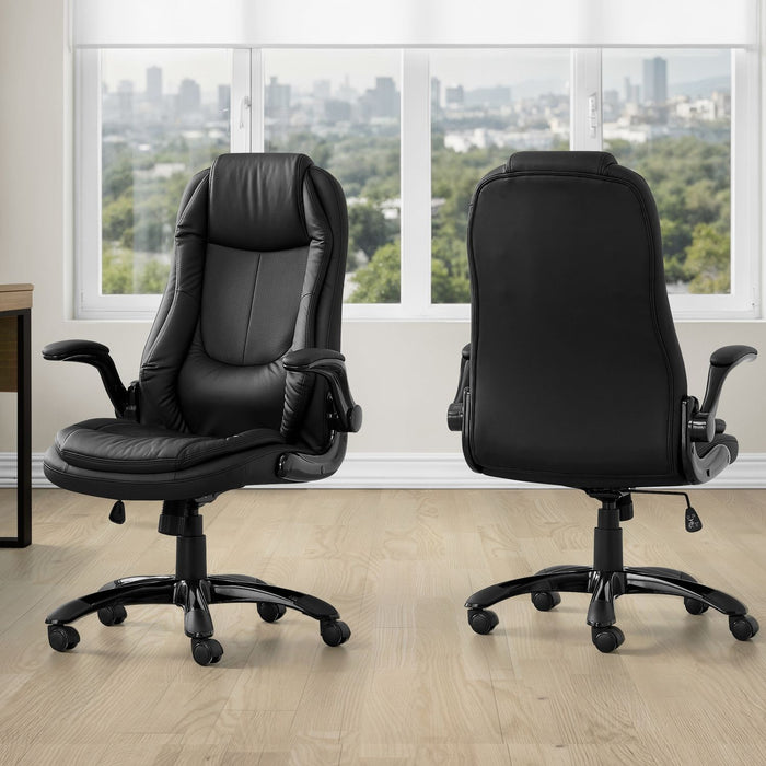Office Chair, Adjustable Height, Swivel, Ergonomic, Armrests, Contemporary & Modern - Black 8th Street