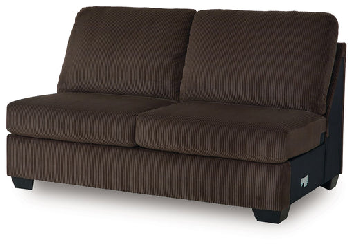 Kimlee - Armless Loveseat - Chocolate Signature Design by Ashley®