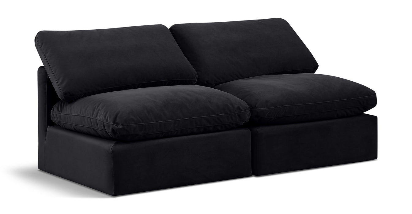Indulge - Velvet 2 Seat Modular Armless Sofa Meridian Furniture