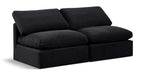 Indulge - Velvet 2 Seat Modular Armless Sofa Meridian Furniture