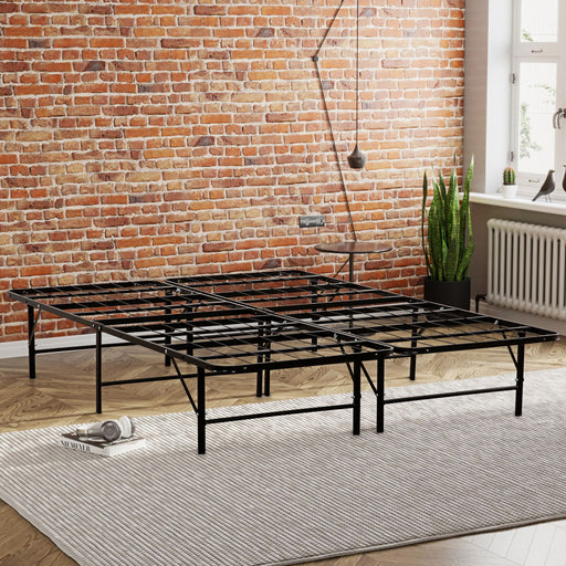California King Size Bed Base, Mattress Foundation Bed Frame, Bedroom Furniture - Black Home Essentials