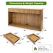 Fluted Console Table With 3 Drawers, Long Sofa Table Behind Couch For Living Room Home Essentials