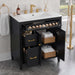 Freestanding Bathroom Vanity With Sink, Soft Close Door, Tip Out Drawer Noble House