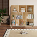 8 Compartment Storage Cabinet With Fixed Shelves For Books - Wood Home Essentials