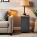 Chairside Table - Black / Whiskey Home Essentials