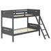 Bunk Bed With Built In Ladder, Safety Guardrails And Angled Access Step Furniture Max