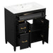 Freestanding Bathroom Vanity With Sink, Soft Close Door, Tip Out Drawer Noble House