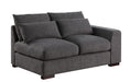 Tatman - Linen Blend Sectional With 2 Ottomans - Dark Gray Urban Retreats