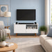 TV Stand For TVs Up To 45" With Open Storage Shelf, Cable Management, 1 Door And 1 Drawer Home Essentials