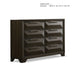 8 Drawer Dresser With Beveled Bracket - Espresso Home Essentials