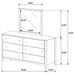 Clement - 6 Drawer Dresser With Mirror - Dark Coffee Furniture Max
