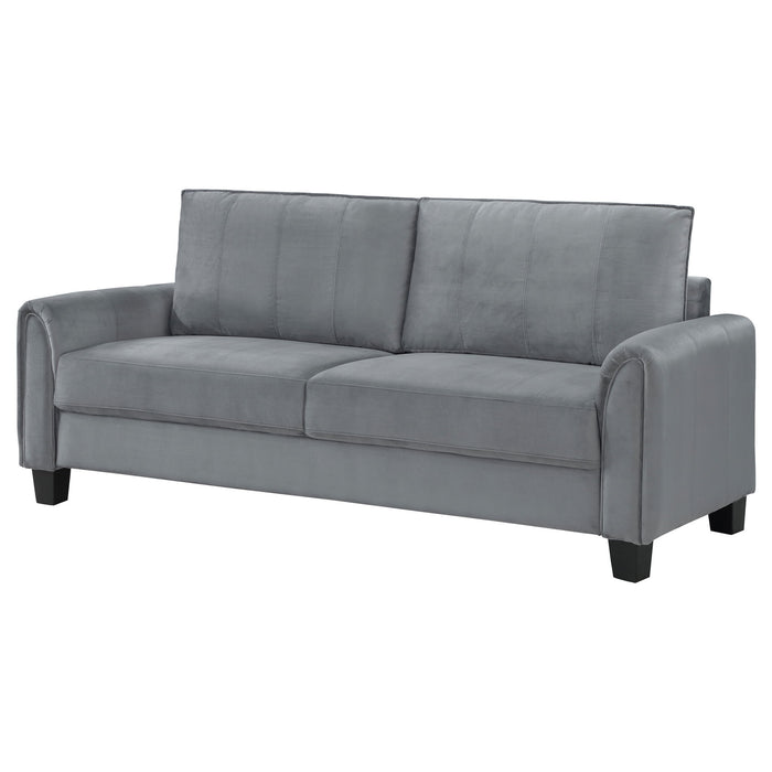 Dixon - Upholstered Sofa With Rounded Arms And Texture - Gray Furniture Max