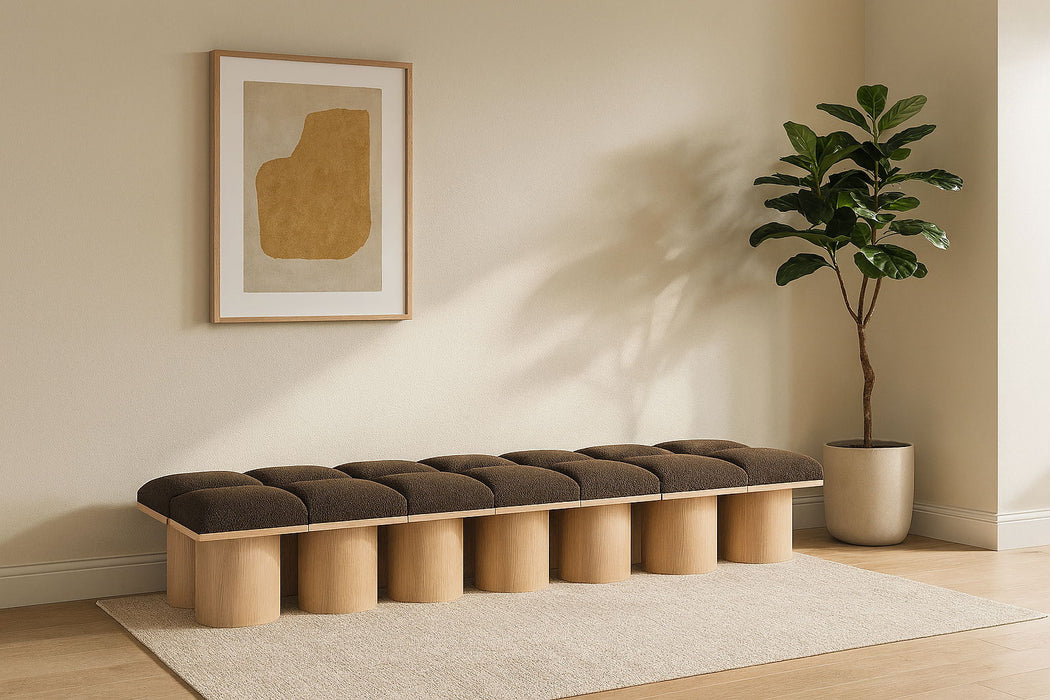 Pavilion - 14 Piece Modular Bench With Natural Base Meridian Furniture
