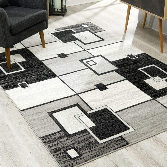 15' Abstract Dhurrie Runner Rug - Gray
