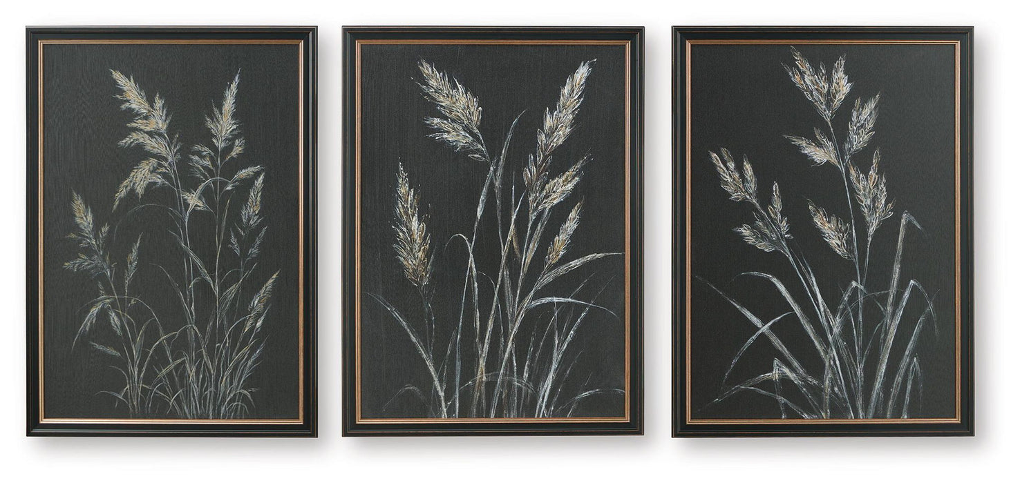 Janisburg - Wall Art Set (Set of 3) - Black / White / Brown Signature Design by Ashley®