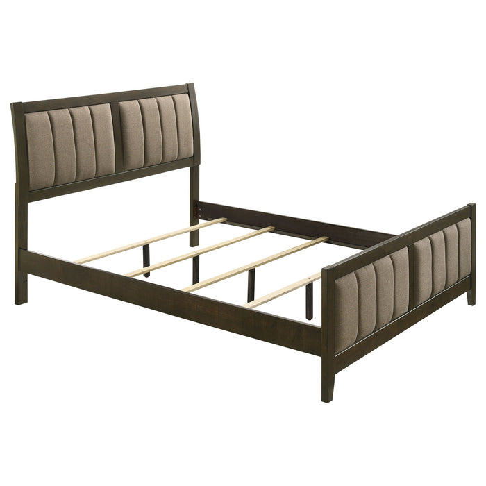 Clement - 4 Piece Queen Bedroom Set With Tufted Headboard - Dark Coffee Furniture Max
