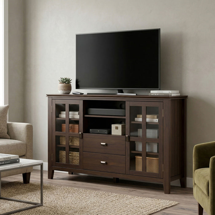 Artisan - Tall TV Media Stand - Natural Aged Brown Simpli-Home
