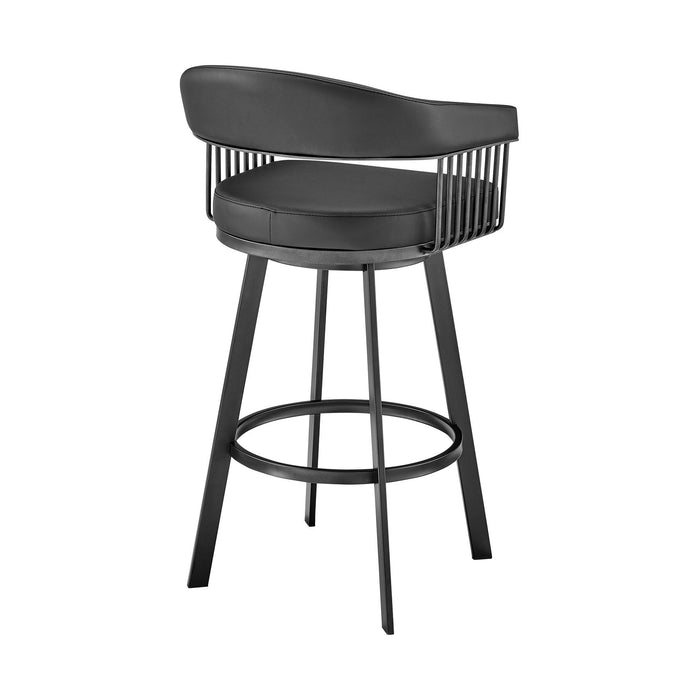 Swivel Low Back Bar Height Bar Chair - Black