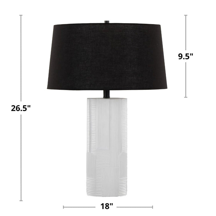 Petra - Contemporary Table Lamp (Set of 2) - Cream / Black Lumi Source