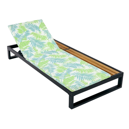 Chaise Lounge Set, 5 Position Adjustable, Flat Side Surface Storage Noble House