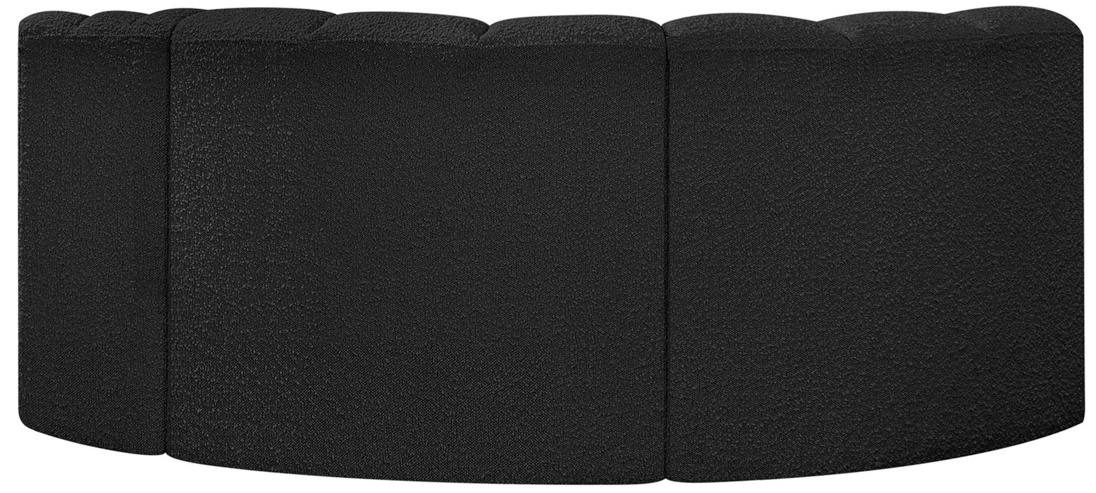 Arc - Boucle Fabric 3 Piece Modular L-Shaped Sofa Meridian Furniture