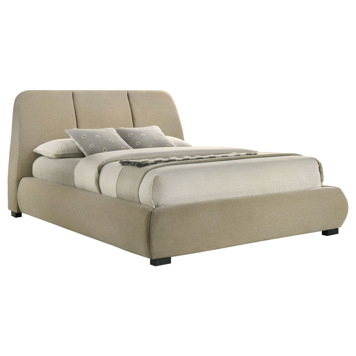 Modern Upholstered Platform Bed With Tufted Headboard Furniture Max