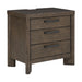 3 Drawer Nightstand With USB - Dark Oak Emerald Home