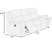 1 Piece Manual Motion Sofa Console Loveseat With Plush Back Cushion And Hidden Cup Holder - Walnut Home Essentials