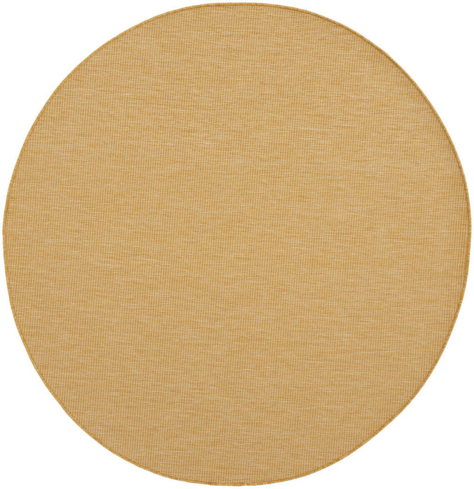 6' Round Power Loom Area Rug - Yellow