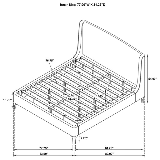 Theodore - Wingback Bed Furniture Max