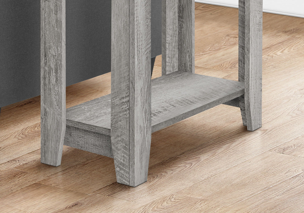22" Wood End Table With Shelf - Gray