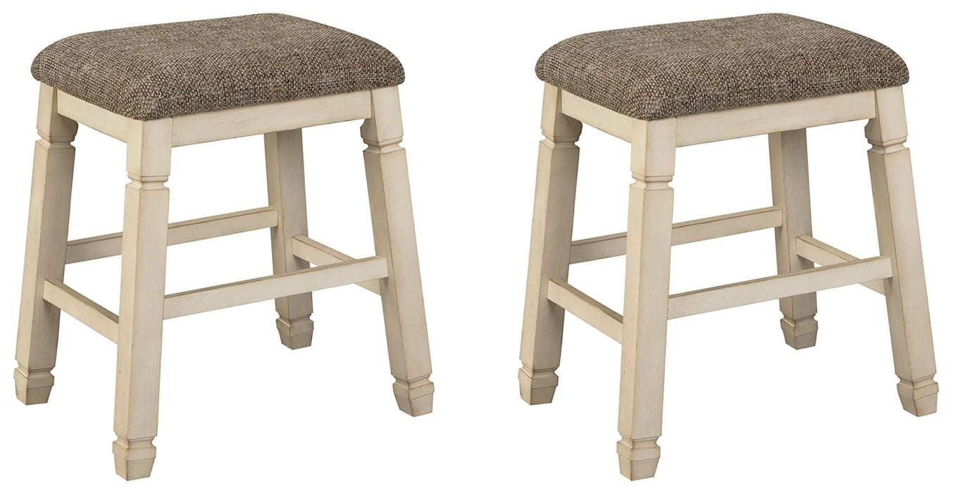 Bolanburg - Upholstered Stool (Set of 2) - Beige Signature Design by Ashley®