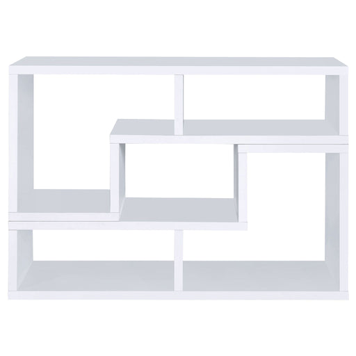 Convertable L-Shaped Bookcase With Open Shelves - White Furniture Max