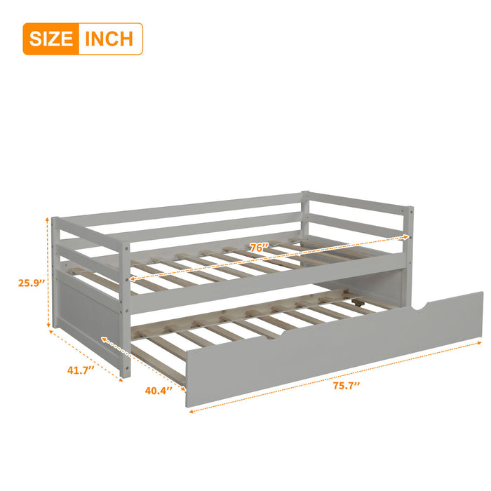 Twin Daybed With Trundle Frame Set