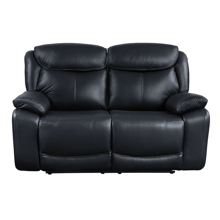 Ralorel - Motion Loveseat - Black Top Grain Leather