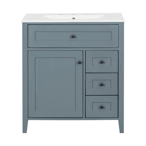 Bathroom Vanity With Sink, 3 Drawers And Adjustable Shelf Hearth and Haven