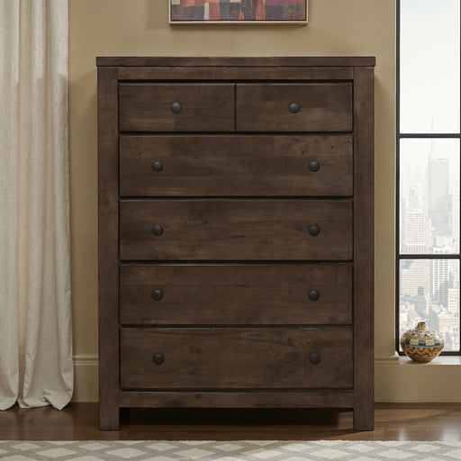 5 Drawer Chest, 1 Piece - Brown Emerald Home