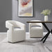 Libni - Arm Chair With Casters - Cream Linen ACME