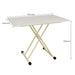 Adjustable Standing Table, Indoor & Outdoor Use, Portable With Adjustable Height - Off White / White Home Essentials