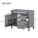 Bathroom Vanity With 2 Drawers And Tip-Out Drawer, Storage Cabinet Hearth and Haven