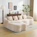 Modular L-Shape Sectional Sofa With Curved Chaise Home Essentials