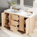 Double Sink Bathroom Vanity With Sinks, Soft Close Doors & 3 Drawers - Wood Noble House