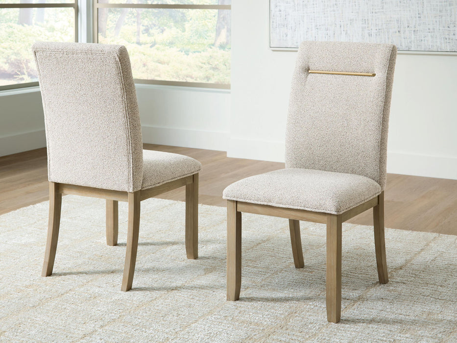 Lasinger - Dining Upholstered Side Chair (Set of 2) - Light Brown Signature Design by Ashley®