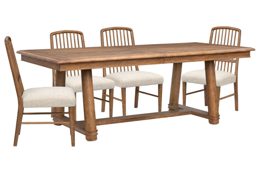 Woodward - Trestle Extendable Dining Table Set Magnussen Furniture